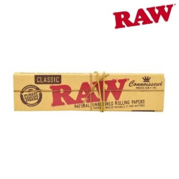 RAW Paper Classic Connoisseur | King size Rolling Paper 110mm with Tips